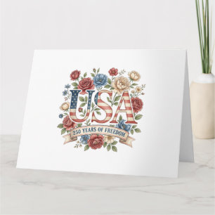 250 Jahre Amerika Jubiläumsblumen USA 250. Bi Karte