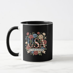250 Jahre Amerika Jubiläumsblumen USA 250. Bi Tasse
