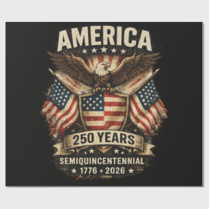 250 Jahre Amerika-Jubiläumsflagge USA Geschenkpapier