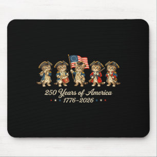 250 Jahre Amerika Katzen Patriotischer Katzenliebh Mousepad