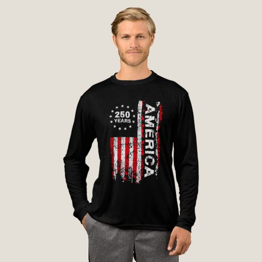 250 Jahre Amerika Männer Tri-Blend Shirt (Volle Vorderseite)