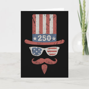 250 Jahre Amerika Onkel Sam Lustig Patriotisch  Karte