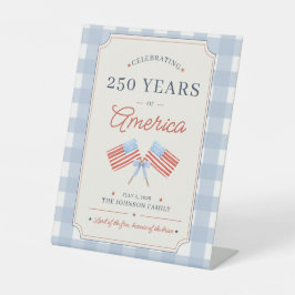 250 Jahre Amerika Patriotische Party-Dekoration Wi Sockelschild