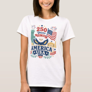 250 Jahre Amerika USA 1776-2026 Patriotischer Adle T-Shirt