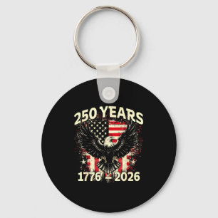250 Jahre Amerikanisch 1776 2026 Vintage Wir Das V Schlüsselanhänger