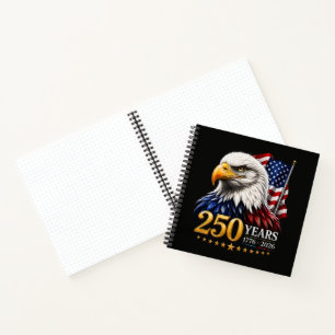 250 Jahre Amerikanisch 250. Jubiläum Patriotisch U Notizblock