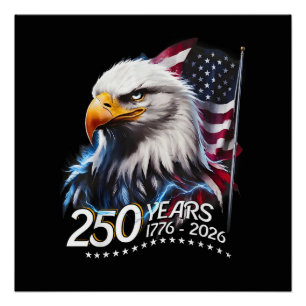 250 Jahre Amerikanisch 250. Jubiläum Patriotisch U Poster