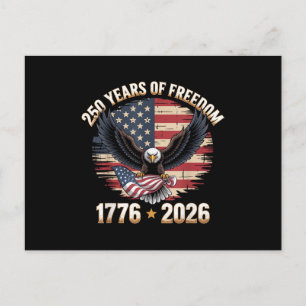 250 Jahre amerikanisch 250. Jubiläum US USA-Flagge Postkarte