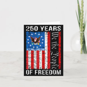 250 Jahre Amerikanisch 250. Jubiläum USA-Flagge 4. Karte