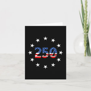 250 Jahre amerikanisch 250. Jubiläum USA-Flagge 4. Karte