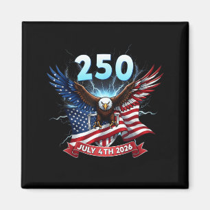 250 Jahre Amerikanisch 250. Jubiläum USA-Flagge 4. Magnet
