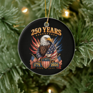 250 Jahre Amerikanisch 250. Jubiläum USA Patriotis Keramik Ornament