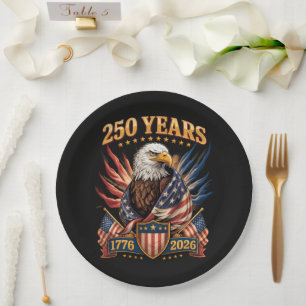 250 Jahre Amerikanisch 250. Jubiläum USA Patriotis Pappteller