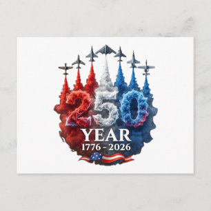 250 Jahre Amerikanisch 250. USA Patriotisch 4. Jul Begleitkarte