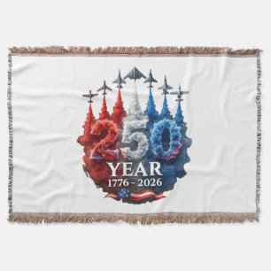 250 Jahre Amerikanisch 250. USA Patriotisch 4. Jul Decke