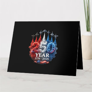 250 Jahre Amerikanisch 250. USA Patriotisch 4. Jul Karte