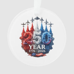 250 Jahre Amerikanisch 250. USA Patriotisch 4. Jul Ornament