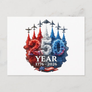 250 Jahre Amerikanisch 250. USA Patriotisch 4. Jul Postkarte