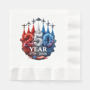 250 Jahre Amerikanisch 250. USA Patriotisch 4. Jul Serviette