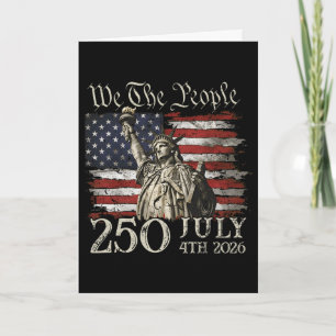 250 Jahre amerikanische 250. Jubiläum US-Flagge 4 Karte