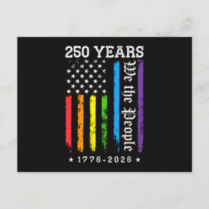 250 Jahre Amerikanische 250. Jubiläum US LGBT Pr Begleitkarte