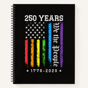 250 Jahre Amerikanische 250. Jubiläum US LGBT Pr Notizblock