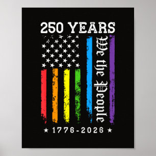 250 Jahre Amerikanische 250. Jubiläum US LGBT Pr Poster