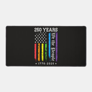 250 Jahre Amerikanische 250. Jubiläum US LGBT Pr Schreibtischunterlage