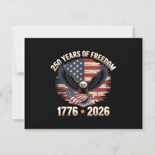 250 Jahre Amerikanische 250. Jubiläum US USA-Flagg Einladung