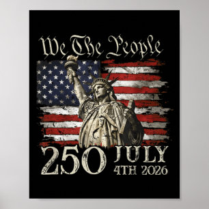 250 Jahre amerikanische 250. Jubiläum USA-Flagge 4 Poster