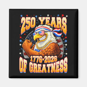 250 Jahre amerikanische 250. US-USA-Flagge 4. Juli Magnet