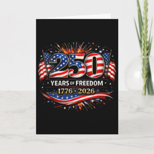 250 Jahre Amerikanische Flagge 1776-2026 250. Gebu Karte