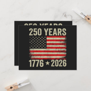 250 Jahre amerikanische Flagge 1776-2026 Einladung