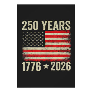 250 Jahre amerikanische Flagge 1776-2026 Fotodruck