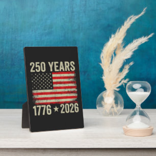 250 Jahre amerikanische Flagge 1776-2026 Fotoplatte