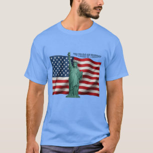 250 Jahre Amerikanische Flagge mit der Freiheitsst T-Shirt