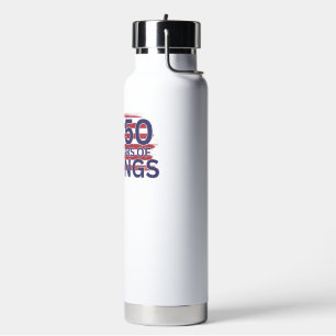 250 Jahre amerikanische Flagge ohne Könige Trinkflasche