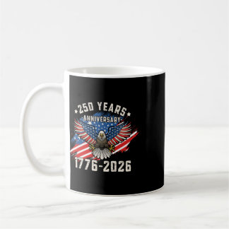 250 Jahre Amerikanische Flagge Patriotischer Adler Kaffeetasse