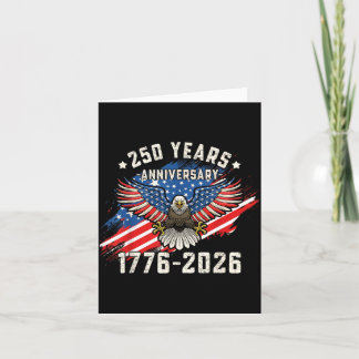250 Jahre Amerikanische Flagge Patriotischer Adler Karte