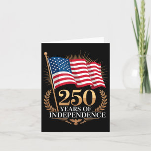 250 Jahre amerikanische Flagge USA 250. Jubiläum  Karte