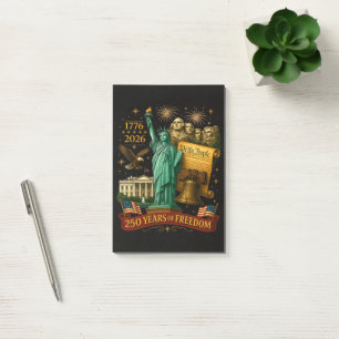 250 Jahre amerikanische Freiheit Post-it Klebezettel