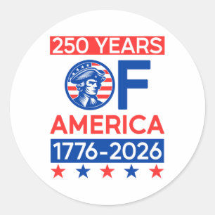 250 Jahre Amerikanische Revolution Semiquincentenn Runder Aufkleber