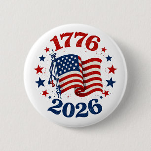 250 Jahre Amerikanische Unabhängigkeit Patriotisch Button