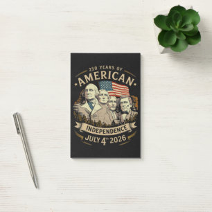 250 Jahre Amerikanische Unabhängigkeit Post-it Klebezettel