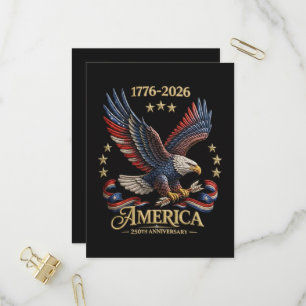 250 Jahre Amerikanischer 250. Jahrestag Adler Einladungspostkarte
