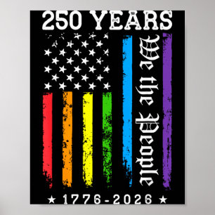 250 Jahre Amerikanischer 250. Jahrestag LGBT Poster
