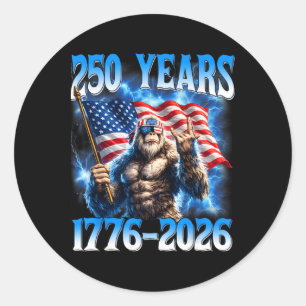 250 Jahre amerikanischer 250. Jahrestag USA patrio Runder Aufkleber