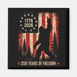 250 Jahre Amerikanischer Bigfoot Patriotisch 1776- Magnet