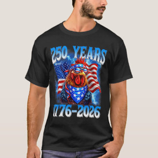 250 Jahre Amerikanisches 250. Jubiläum Usa Hühner T-Shirt