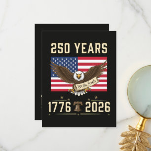 250 Jahre amerikanisches Erbe 1776 2026 Dankeskarte
